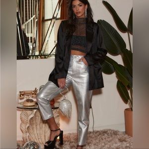 12th Tribe| Shiloh Silver Coated Jeans